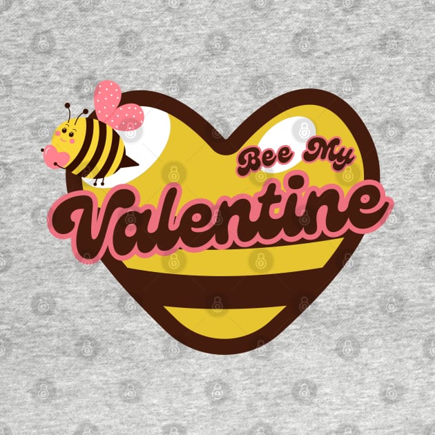 Bee My Valentine Heart by Illustradise